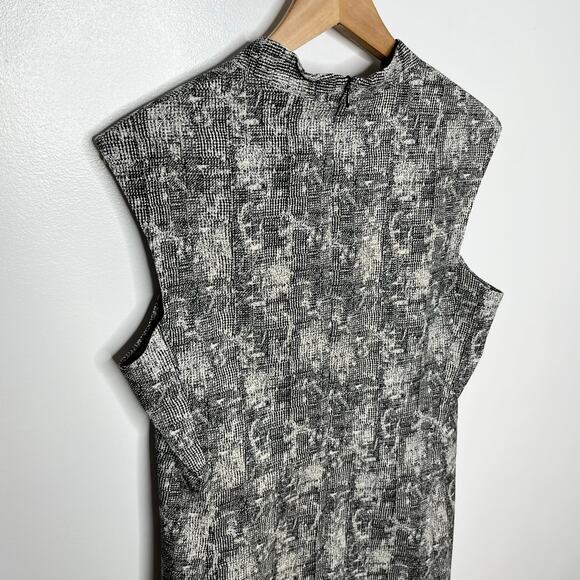 MM. LaFleur Womens The Aditi Dress 12 Black Cream Crackle Workwear Business - Picture 9 of 11